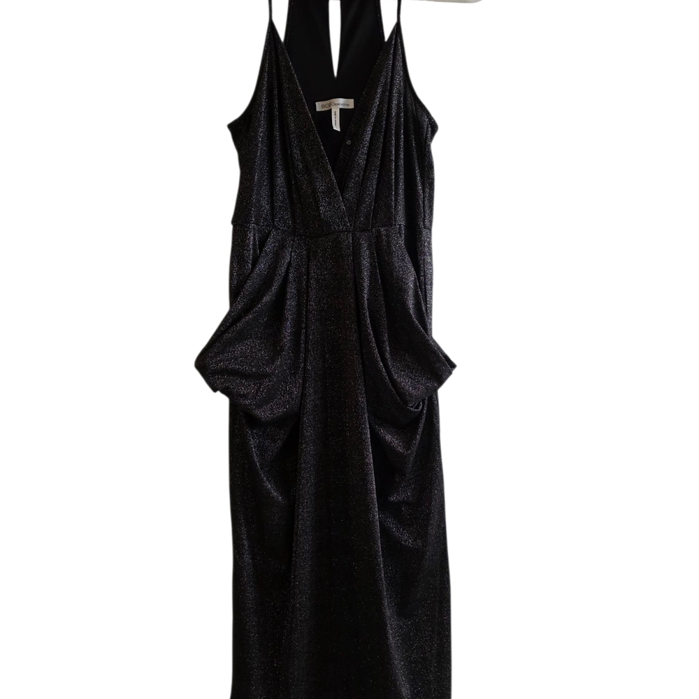 Bcbgeneration Shimmering Black Backless Dress - image 1